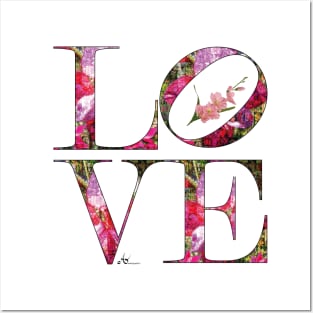 LOVE Letters August Birth Month Flower Gladiolus Posters and Art